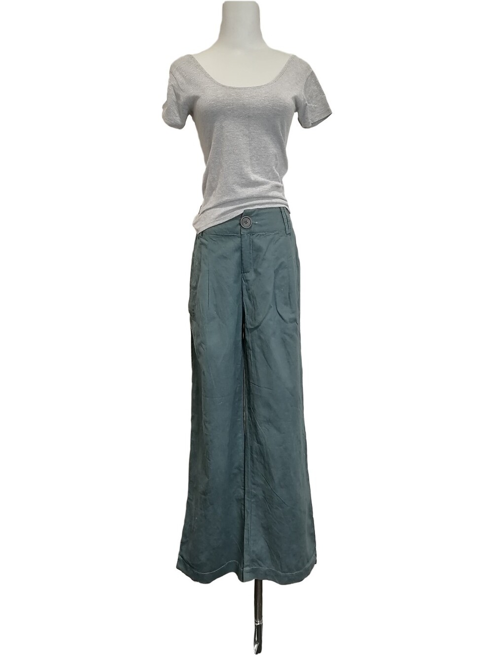 🔵✳️Wide-Leg High-Rise linen Pants in Teal